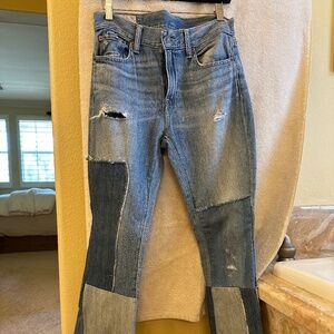 Vintage ‘90’s Patchwork deconstructed Polo Jeans